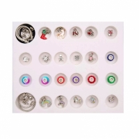 Set 24 bijuterii pentru fetite, 2 bratari, 1 colier, 21 talismane, Calendar Advent, multicolor JC24-A